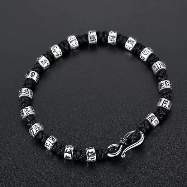 Six Words Mantra Carrying Strap Male Laid-back Bracelet Female Personality