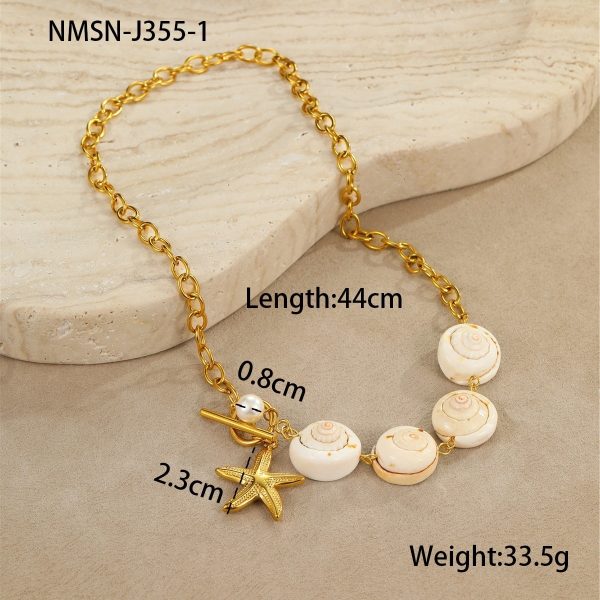 5fc8eadf-fddb-415d-84c7-f0d8a8658eee_trans.jpeg Ocean Style Natural Shell Starfish Necklace Women's Stainless Steel Gold Plated