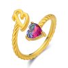 Creative Fashion Letter Love Heart-shaped Ring