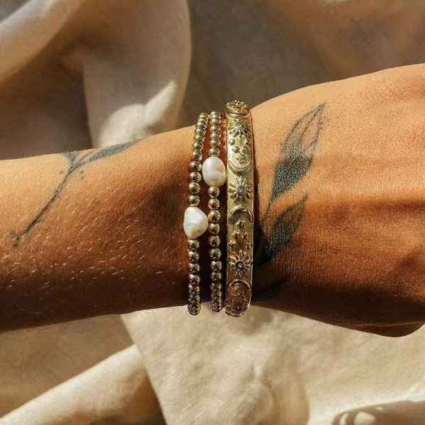 Pull Positioning Bead Chain Freshwater Pearl Bracelet