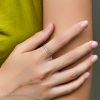 Moissanite S925 Pure Silver Net Red Air Drill Ring
