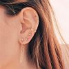Moon Full Diamond Chain Earring Set 5-piece Set