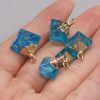 Natural Stone Semi-precious Stone Square Pyramid Crystal Pendant