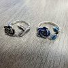 Retro Blue Enamel Rose Personality All-Match Ring