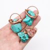 Natural Stone Polished Irregular Blue Pine Stone Pendant