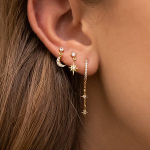 605c55ec-5240-4266-87da-5d1fbc5141d4.jpg 18K Real Gold Electroplated Zircon Moon Studs Three-piece Set