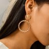 Personality Exaggerated Earrings Retro Temperament Twisted Round Circle Earrings