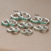European And American Diamond Circle Ear Studs Personality Fashion