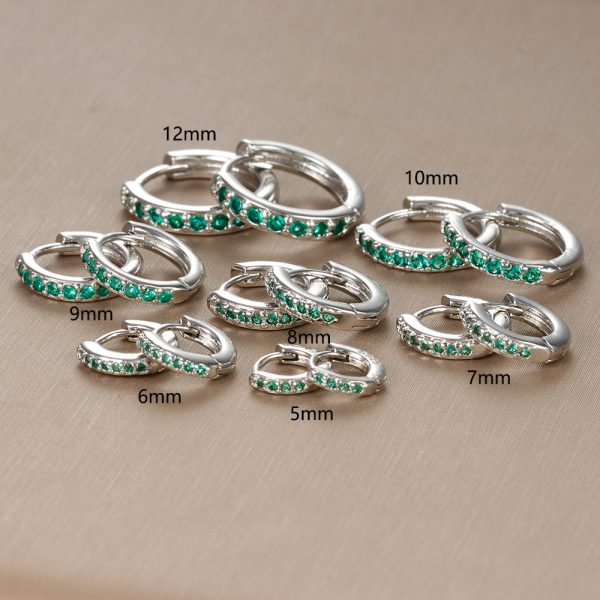European And American Diamond Circle Ear Studs Personality Fashion