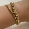 Women's European And American Twin Beaded Heart Bracelet