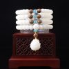 White Jade Bodhi Beads Long Bracelet