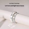 S925 Pure Silver Projection Couple Ring