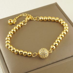 Copper Bracelet With Zircon Arabic Style Exquisite Daily Ornament Jewelry Accessories