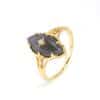 Silver Gilded Stone Women's Ring