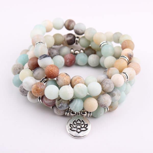 8mm frosted Amazon Stone Bracelet