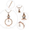 Simple Circle Alloy Earrings Necklace Jewelry Two-piece Set