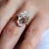 Vintage natural stone crystal ring