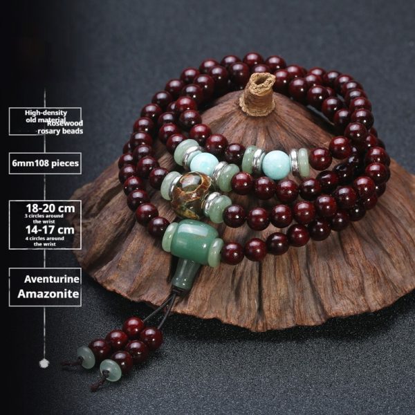 Pterocarpus Santalinus Bracelet Men's 108 Beads