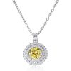 Golden Yellow Necklace Women's Sterling Silver