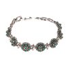 Women's Silver-plated Beautiful Flowers-shaped Diamond Bracelet