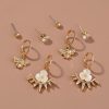 The tide is contracted cool cool breeze small ear nail set combination, temperament South Korea net red retro ear ornaments