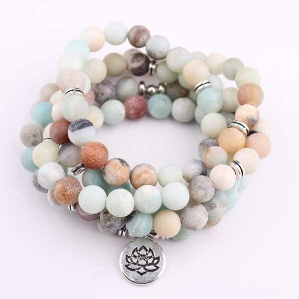 8mm frosted Amazon Stone Bracelet