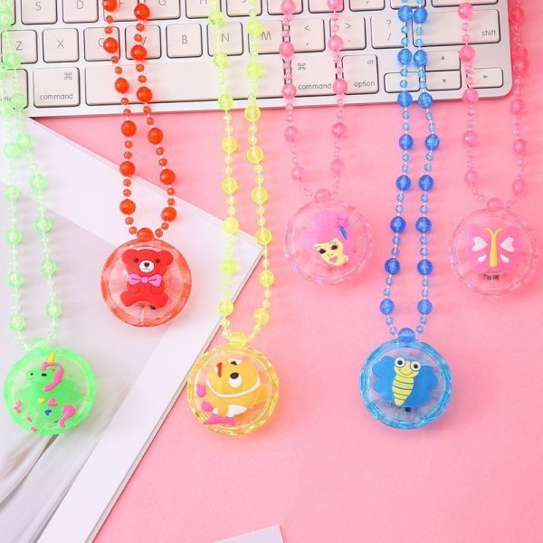 Children's Luminous Necklace Small Gift Transparent Colorful