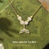 Women's 925 Sterling Silver Necklace Hetian Jade Clavicle Ins Style Fishtail Pendant