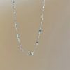 Square Color Fine Clavicle Chain Necklace Light Luxury