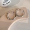 Female Simple And Versatile Solid Circle Large Earrings