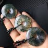 Natural Water Plants Agate Safety Buckle Pendant