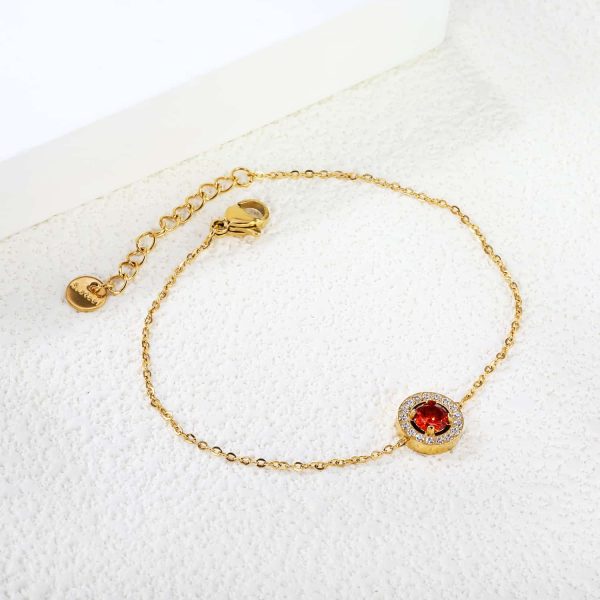 European And American Fashion Round Drop-shaped Stainless Steel Bracelet For Women