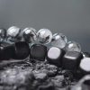 Ethnic Style Black Hair Crystal Mixed Handmade Texture Bracelet