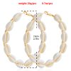 Women's Exaggerated Geometric Big Circle Shell Earrings