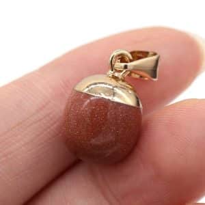 Natural Stone Semi-precious Stone Small Bean Shaped Pendant Handmade Necklace