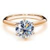 Moissanite Ring Female S925 Silver 18K Gold Plating