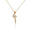 63698511-bc36-4ba4-a219-a2df92106f80.jpg Popular Geometric Irregular Glossy Ring Snake Pendant Clavicle Chain