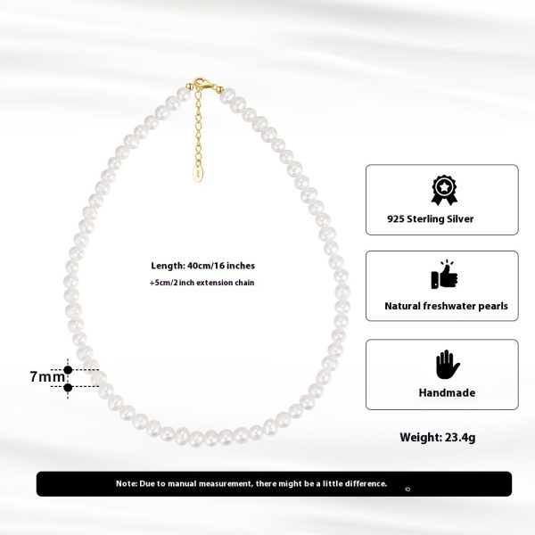 Women's Natural Freshwater Pearl Adjustable Necklace