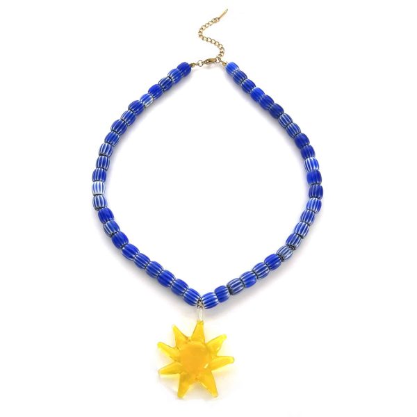 Colored Glaze Beaded Stainless Steel Dopamine Color Indie Necklace