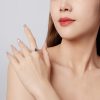 S925 Sterling Silver Seaweed Agate Ring For Women Elegant Retro