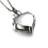 Heart-shaped February stone birth stone casket funeral seal fashion necklace pendant