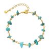 Irregular Natural Gravel Niche Turquoise Bracelet