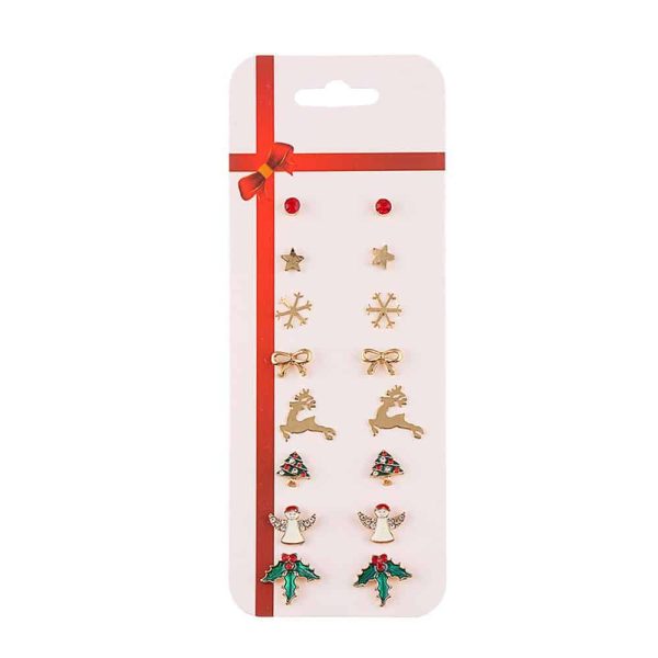 Fashion 8 Pairs Pearl Combination Card Stud Earring Set