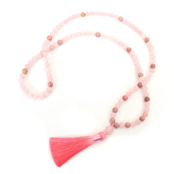 Stone Bead String Long Fringe Yoga Necklace Bracelet Crystal