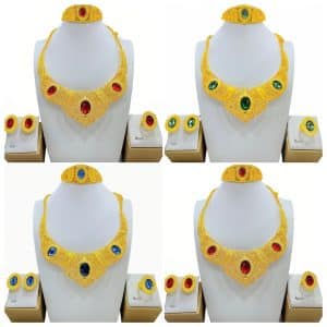 Women's Fashionable Golden New Jewelry Set Decorations