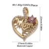 Oil Dripping Red Love Pendant Micro Inlaid Zircon Accessories