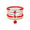 Letter Polymer Clay Beaded Bracelet