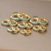 European And American Diamond Circle Ear Studs Personality Fashion