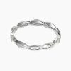 Simple Silver Jewlary Cross Twist Ring