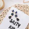 Drop Glaze Geometric Earrings Irregular Round Square Drop Earrings
